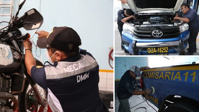 Policía Nacional Civil repara unidades móviles