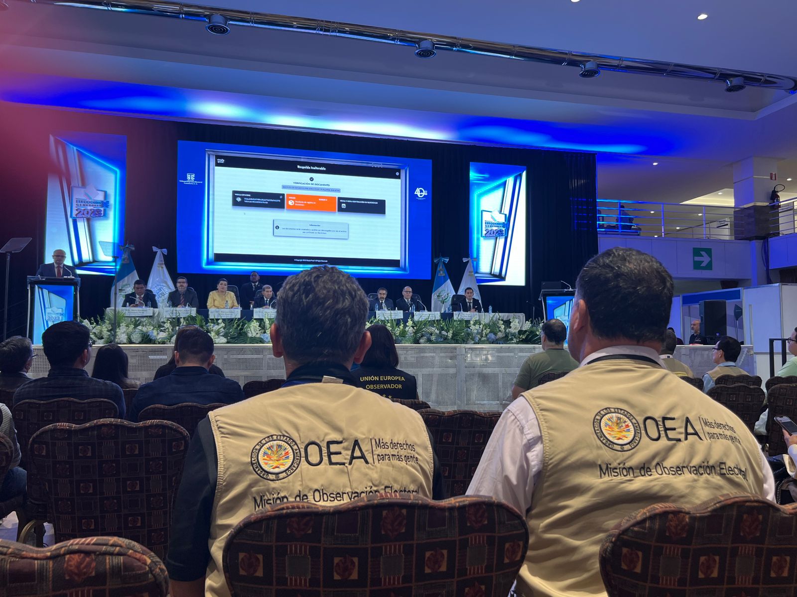 La MOE OEA desplegó observadores en los 22 departamentos de Guatemala y en Estados Unidos. / Foto: OEA.