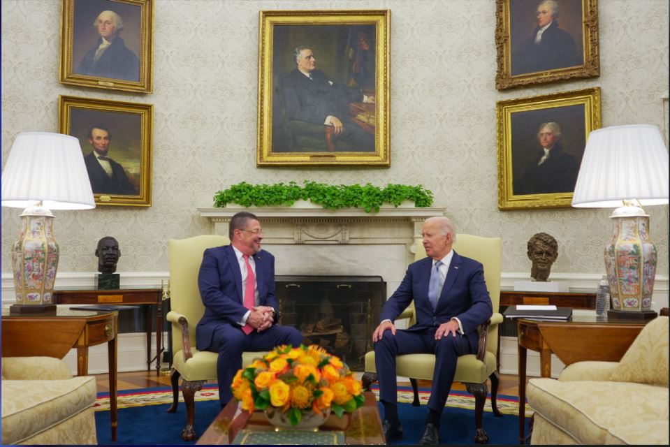 Presidentes de Costa Rica y Estados Unidos