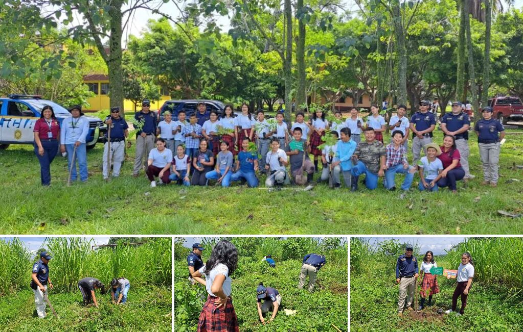 Disetur junto a estudiantes desarrollan reforestación en Retalhuleu