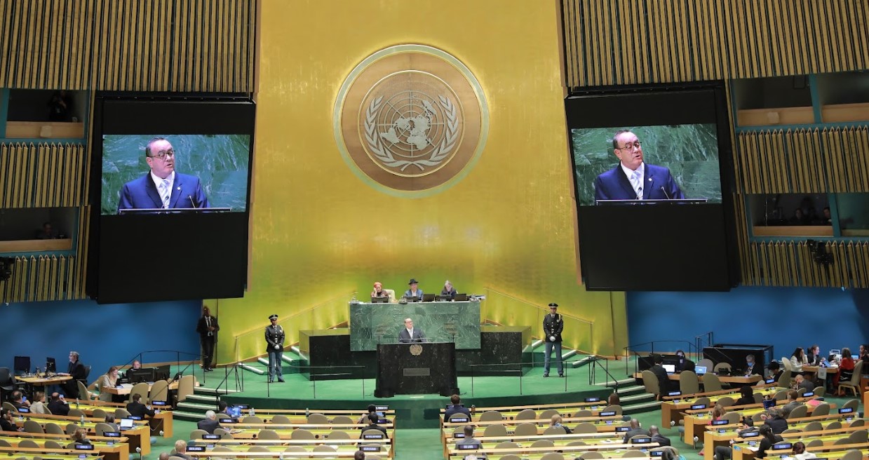 Guatemala pide en la Asamblea General de las Naciones Unidas no excluir a nadie. / Foto: ONU.