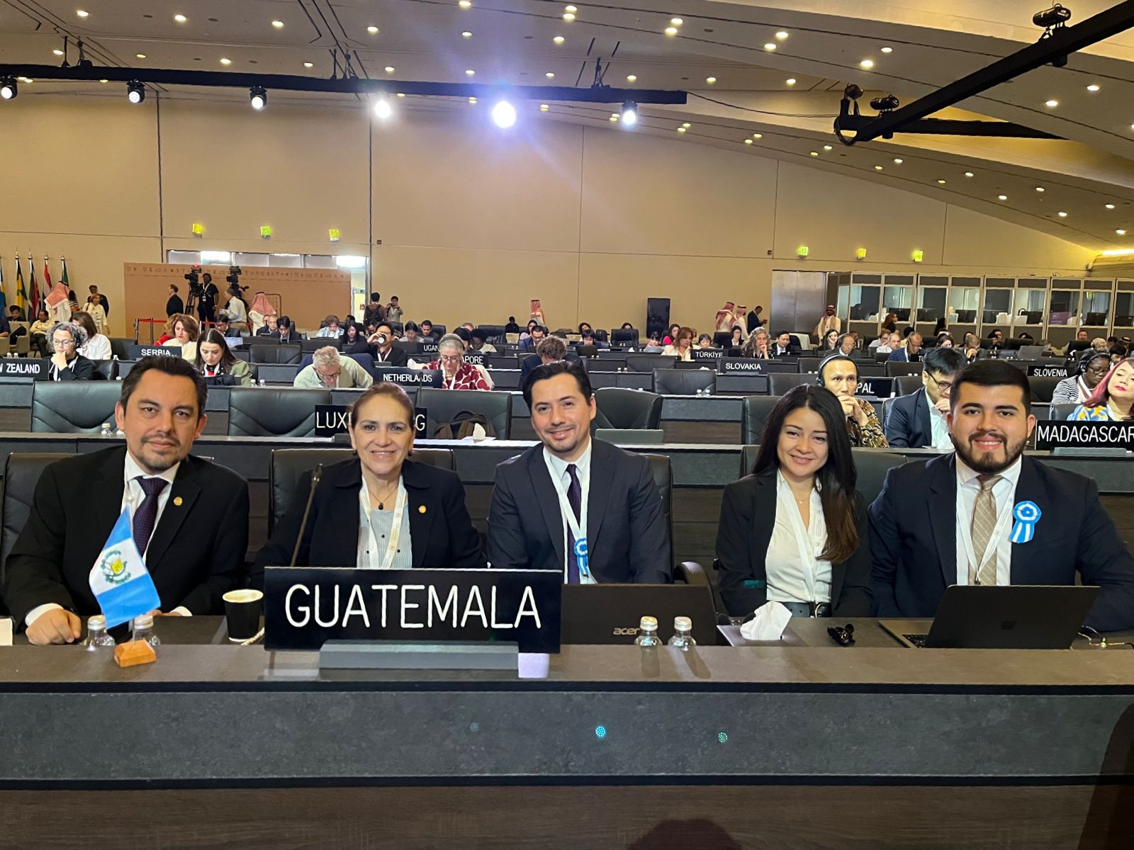 Delegación de Guatemala ante el Comité del Patrimonio Mundial de la Unesco.