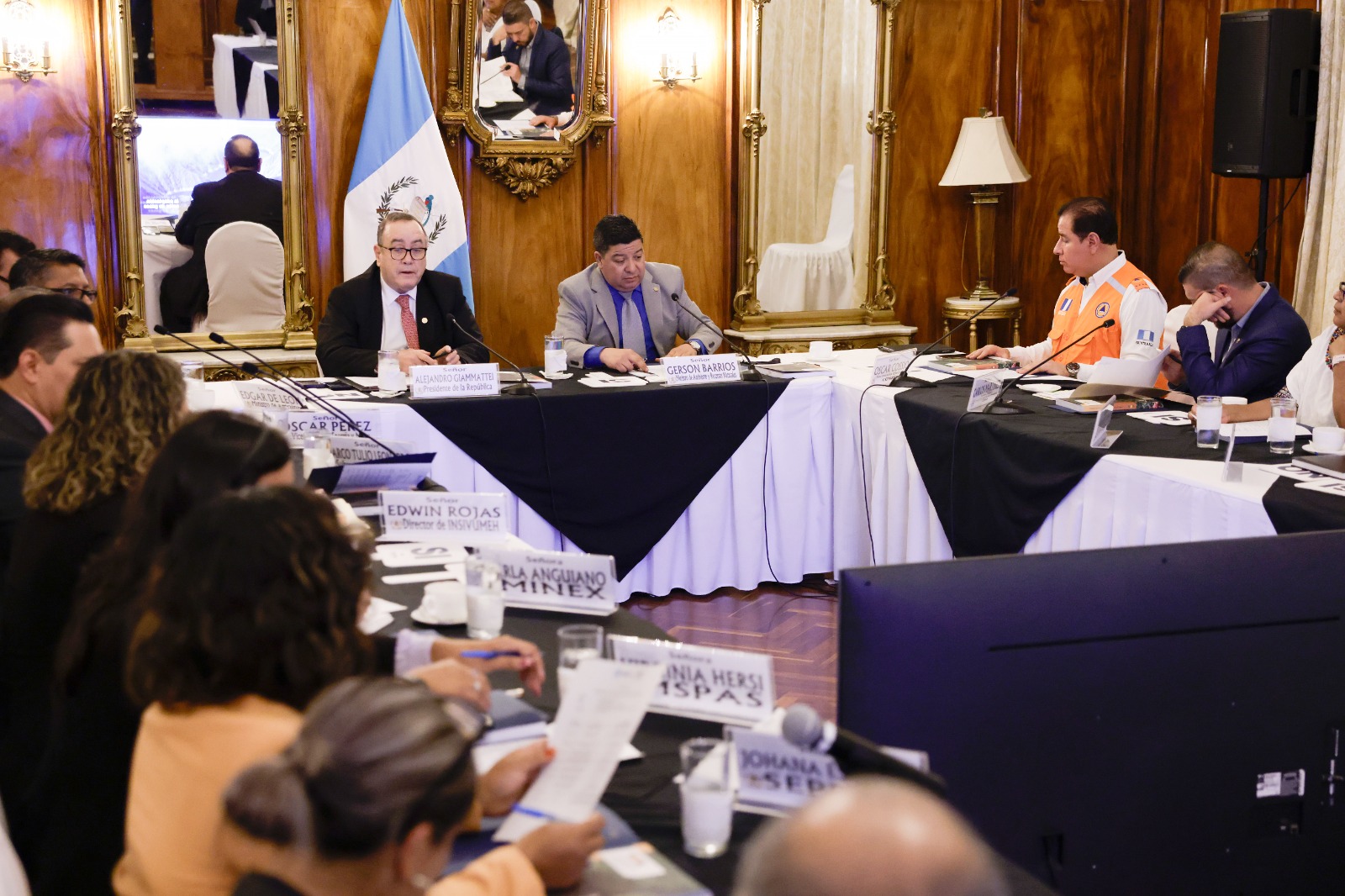 Presidente Alejandro Giammattei lidera reunión del Consejo Nacional del Cambio Climático
