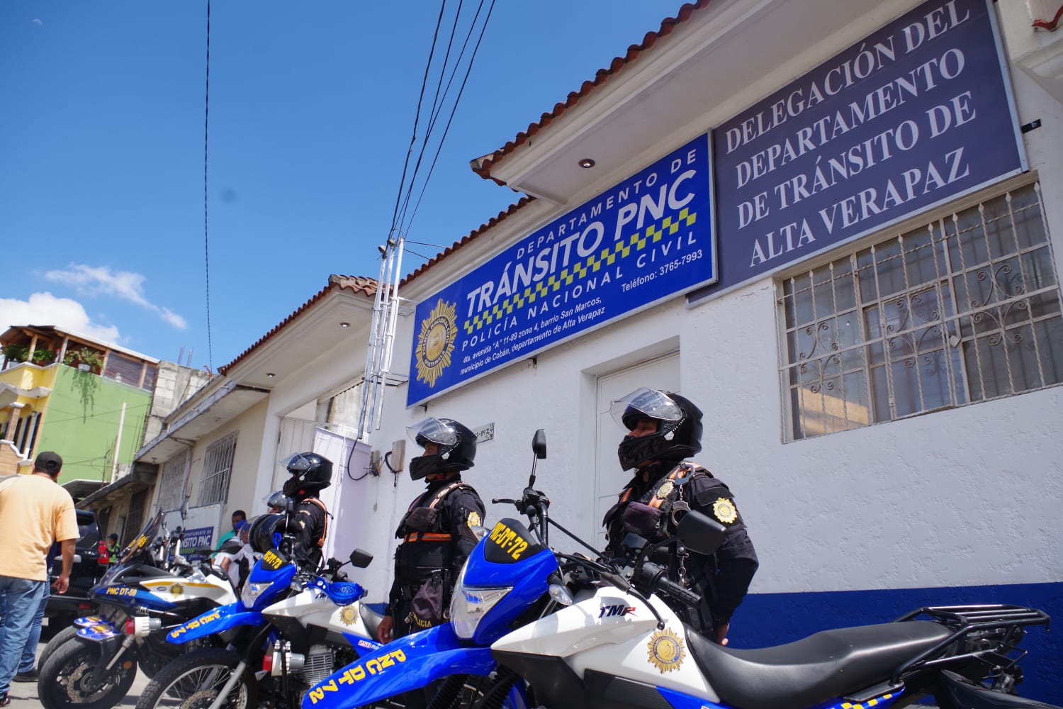 Habilitan delegación del Departamento de Tránsito de la PNC en Alta Verapaz