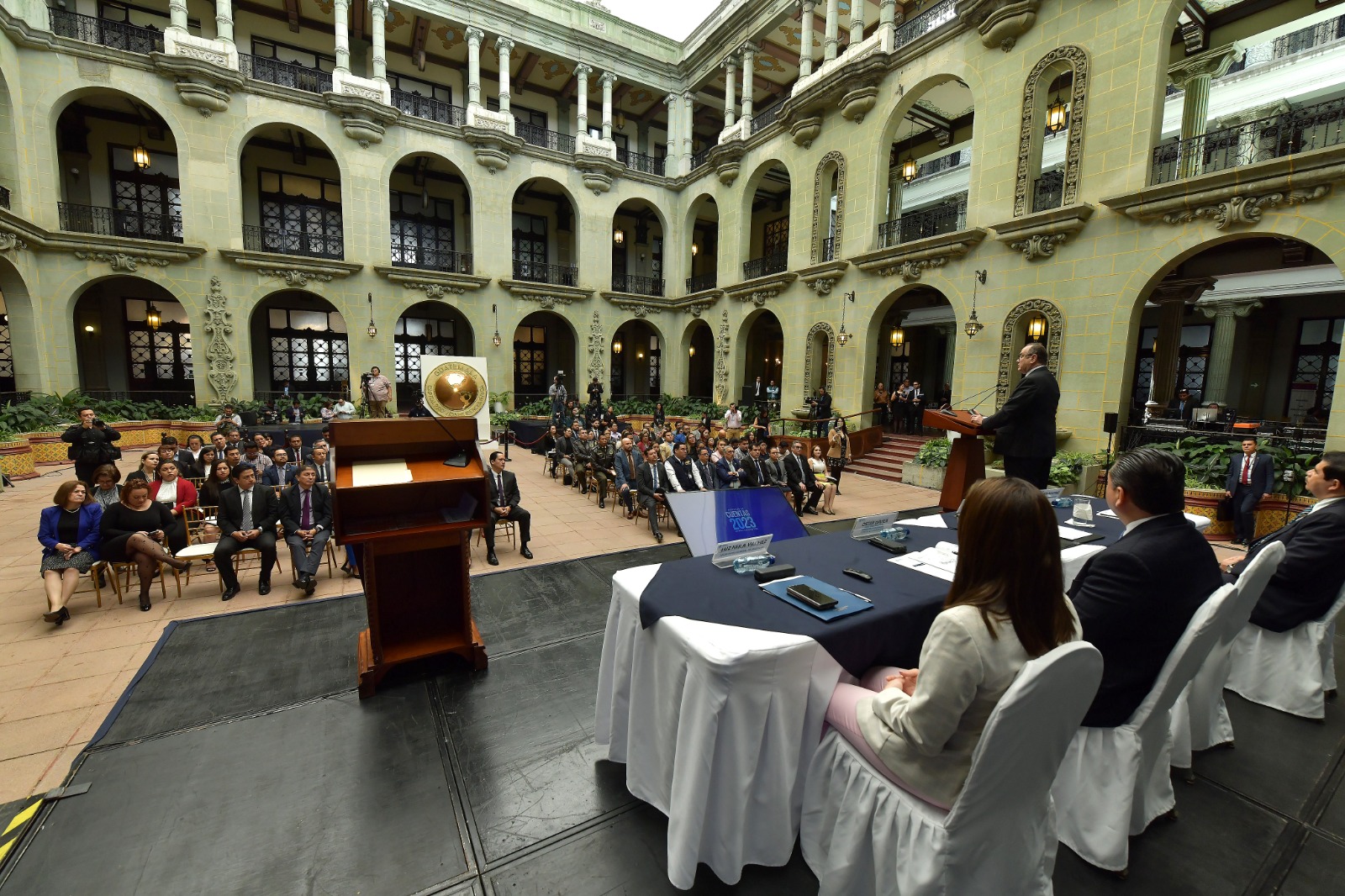 Presentación del Segundo Informe Cuatrimestral de Rendición de Cuentas 2023. /Foto: Álvaro Interiano y Carlos Jacinto