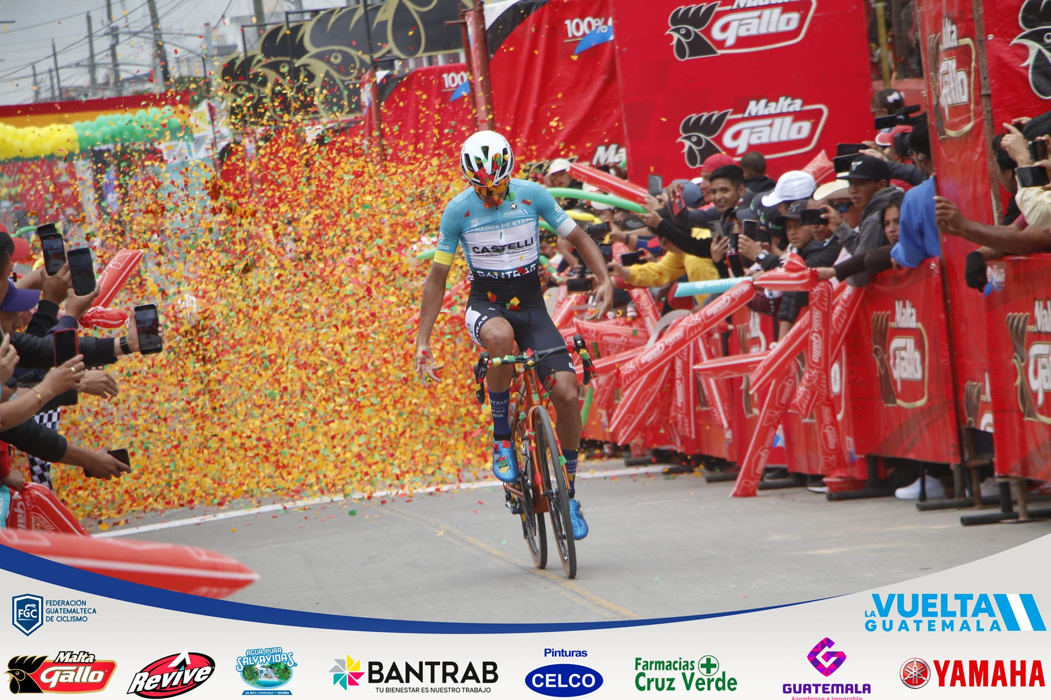 Cristian Bustos se adueña de la séptima etapa de la Vuelta a Guatemala