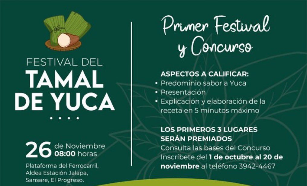 Primer Festival del Tamal de Yuca. /Foto: MCD