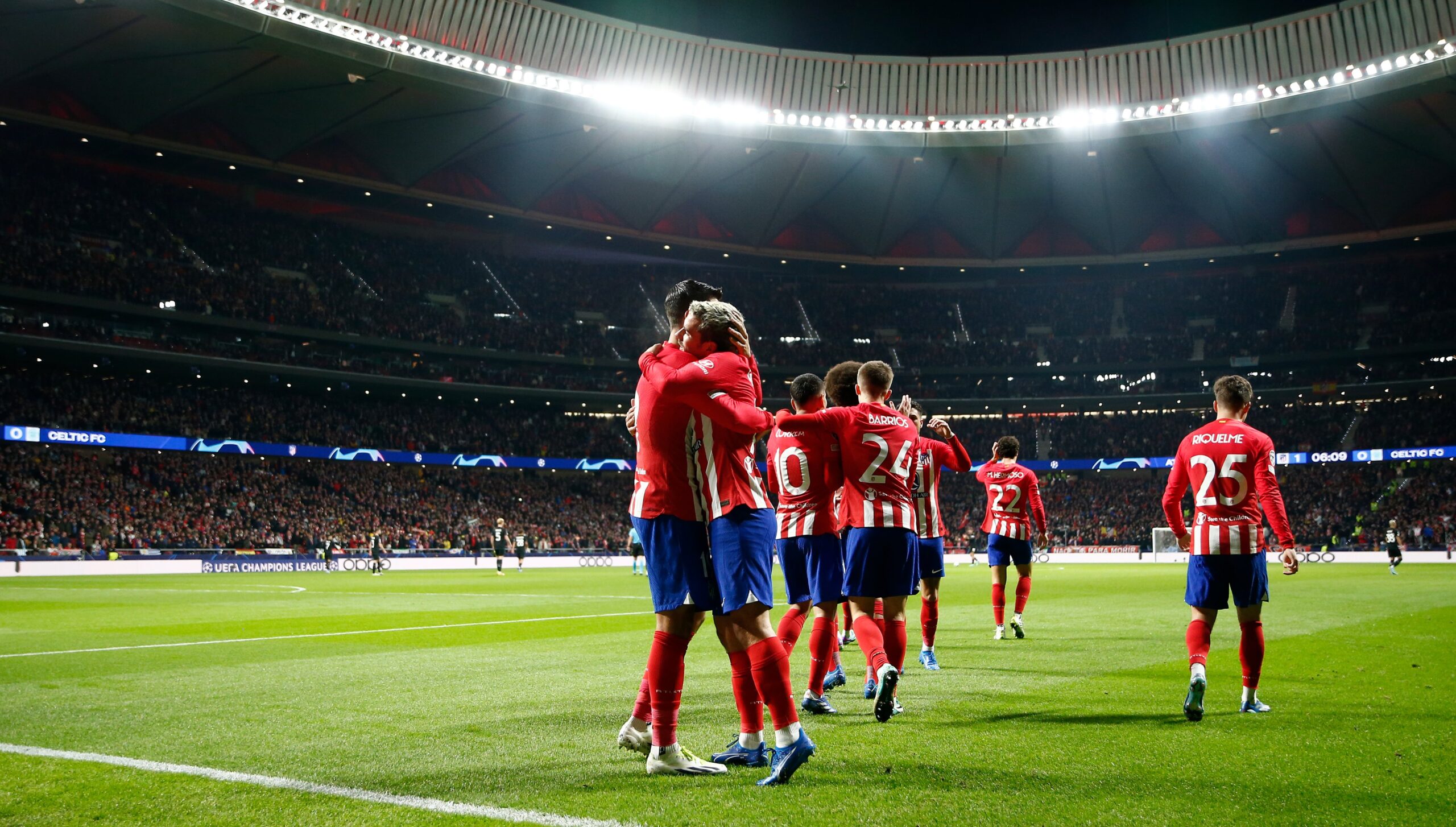 El Atlético anota media docena de goles ante el Celtic