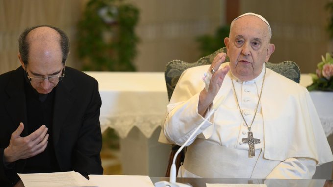 Papa Francisco durante el rezo del Ángelus. / Foto: Vatican News.
