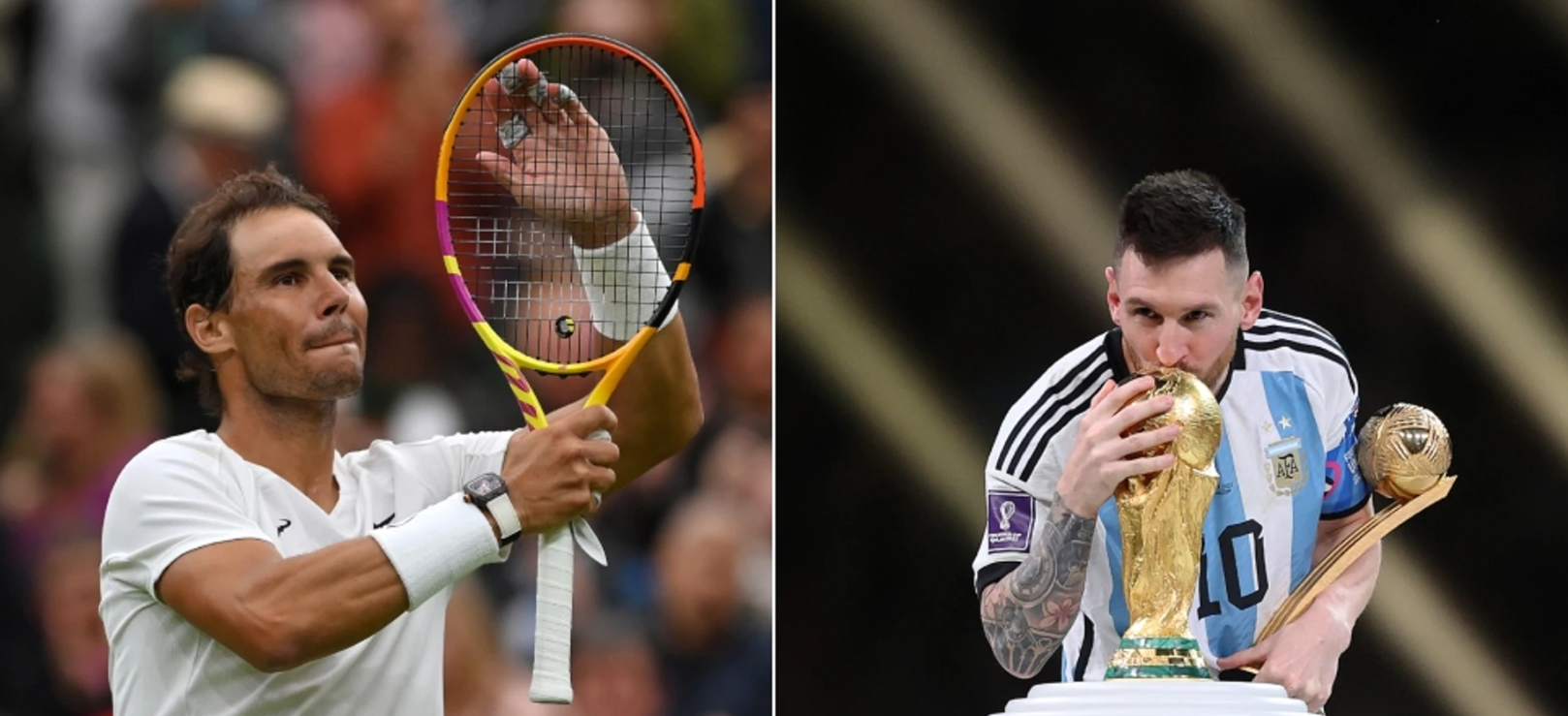 Messi regala a Nadal su camiseta de Argentina campeona mundial en Catar