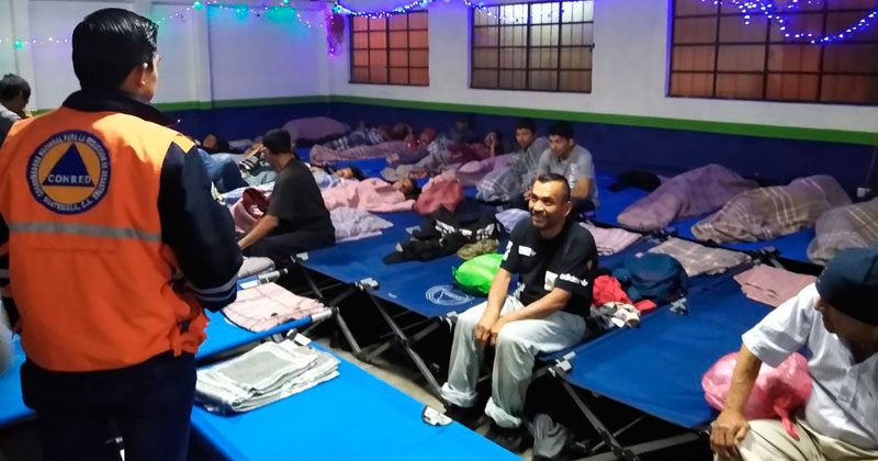 Conred mantienen ocho albergues habilitados por temporada de frío
