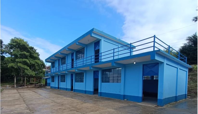 Escuela primaria del caserío Nuevo Damasco, del municipio de Raxruhá, Alta Verapaz