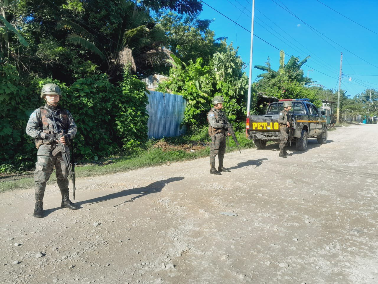 Ejército y PNC accionan en Petén para garantizar seguridad ciudadana