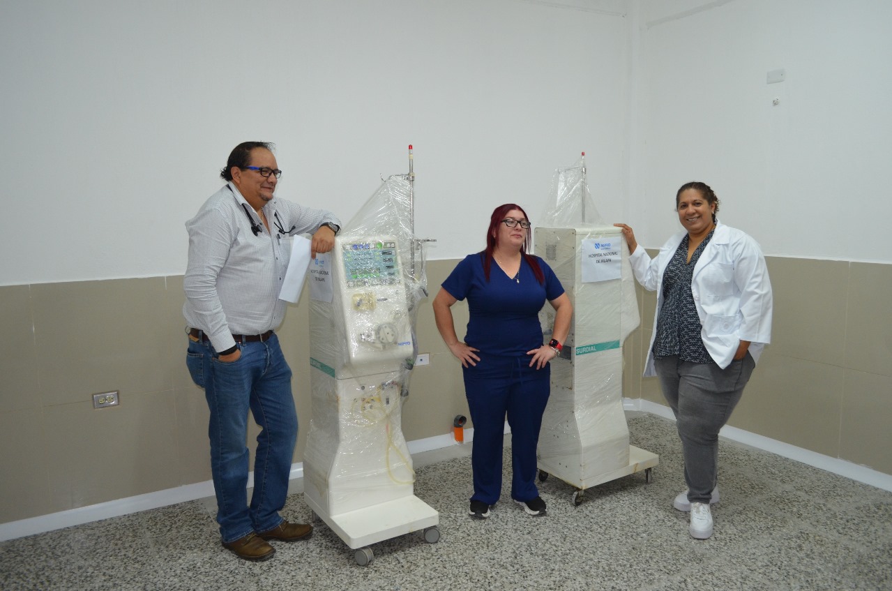 Nuevo equipo para la unidad de hemodiálisis. /Foto: MSPAS