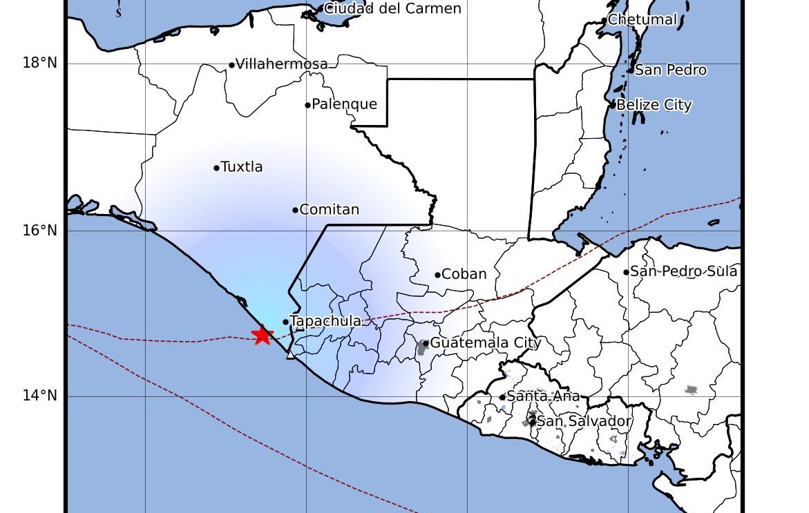 El Insivumeh reporta sismo de 4.4 grados en las costas del Pacífico