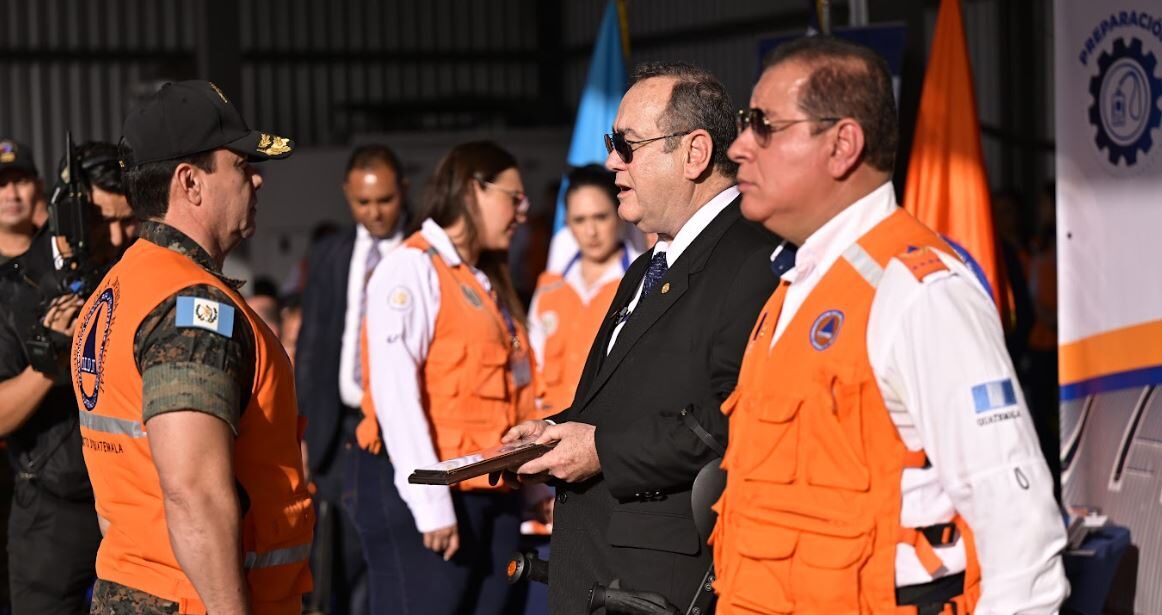 Presidente Alejandro Giammattei lideró el acto.// Foto: Álvaro Interiano.