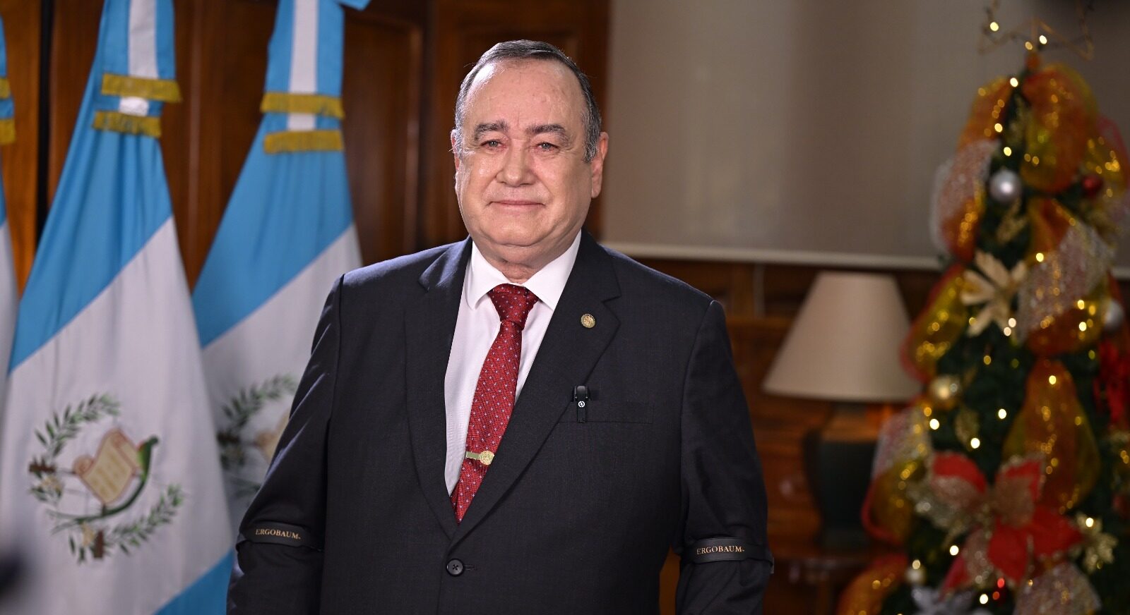 Presidente Alejandro Giammattei envía mensaje de Navidad a la población. /Foto: Álvaro Interiano