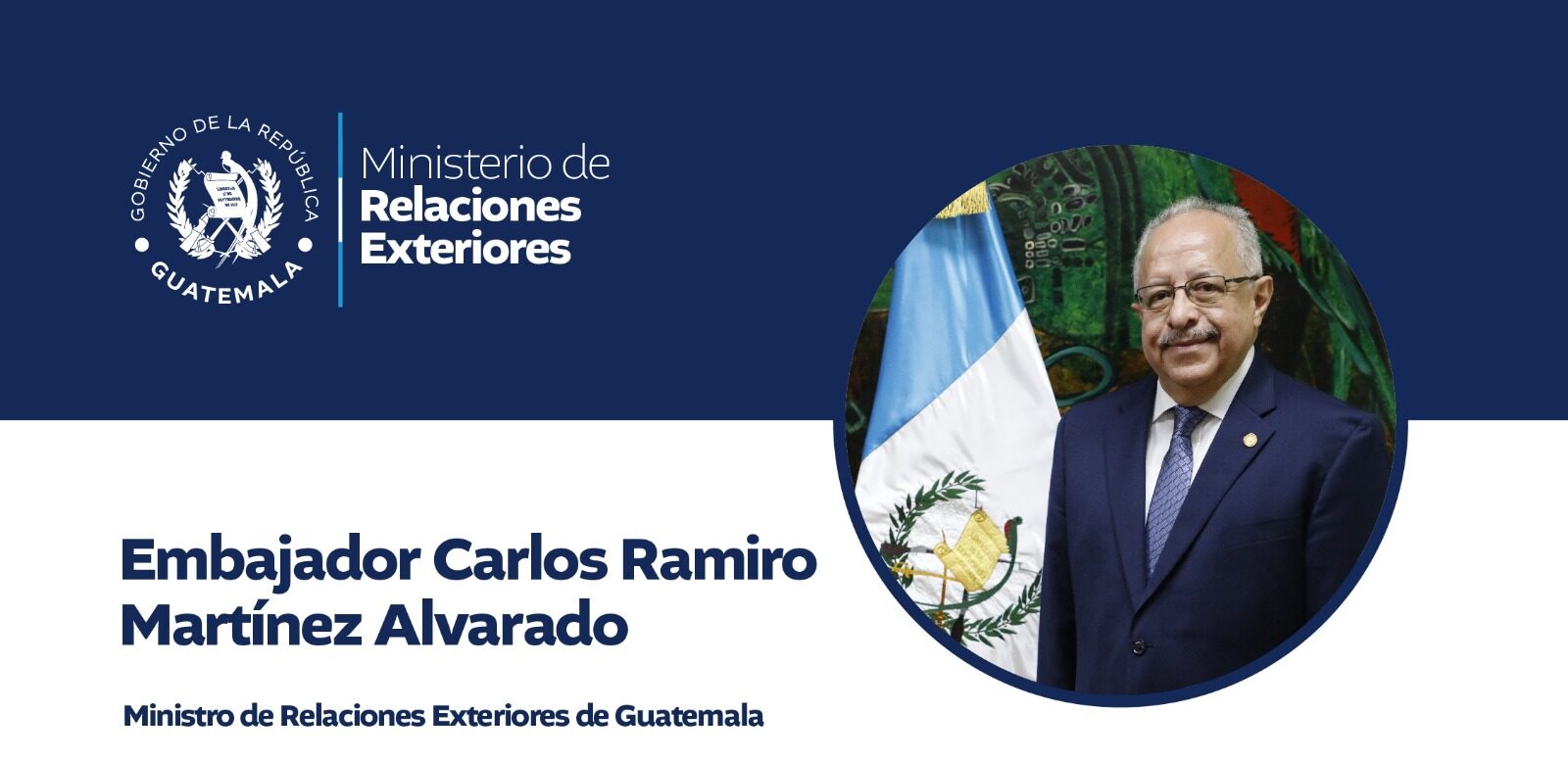 Carlos Ramiro Martínez, nuevo canciller de Guatemala. / Foto: Minex.