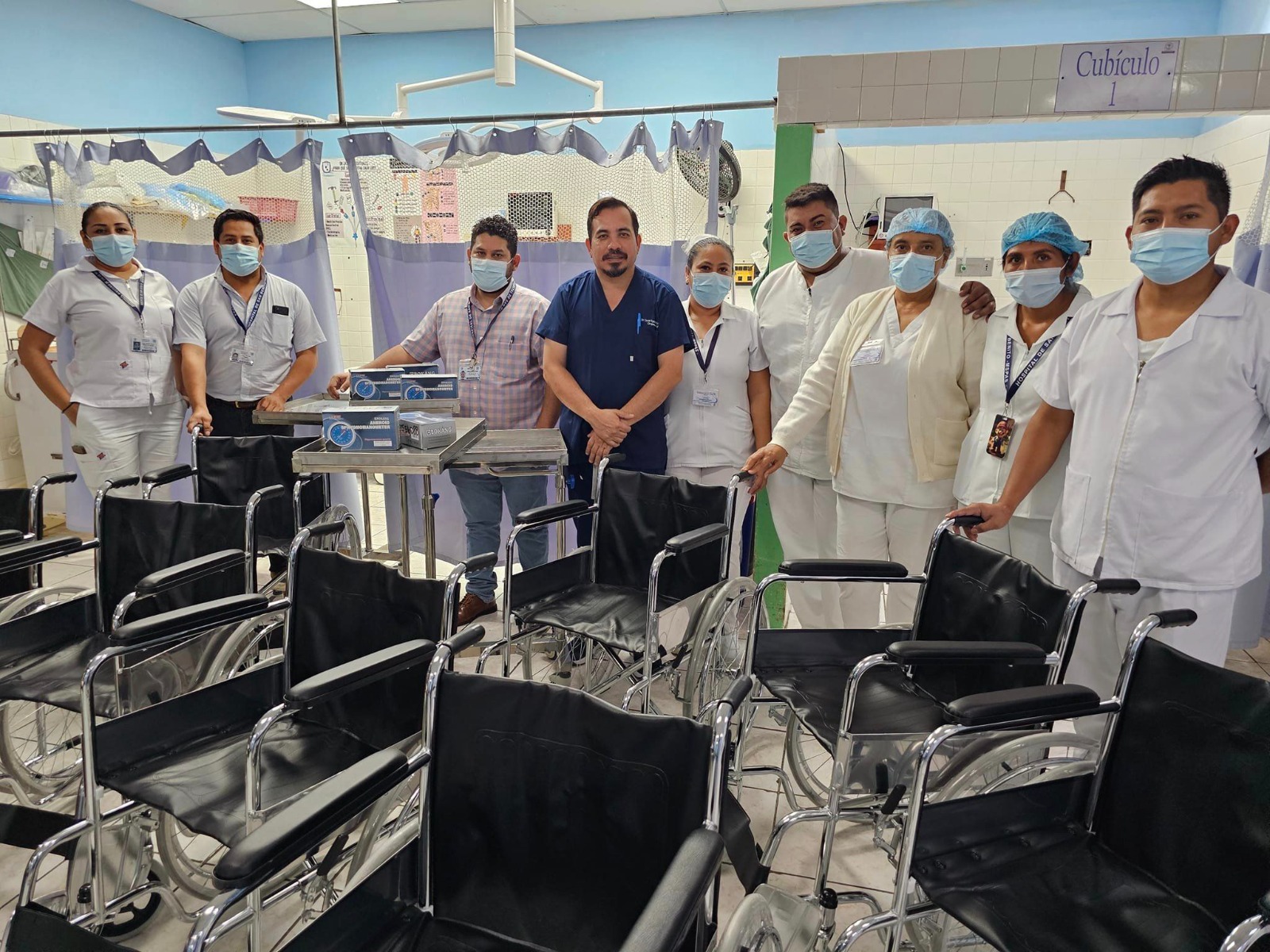 Hospital de San Benito, Petén, adquirió sillas de ruedas. /Foto: MSPAS.