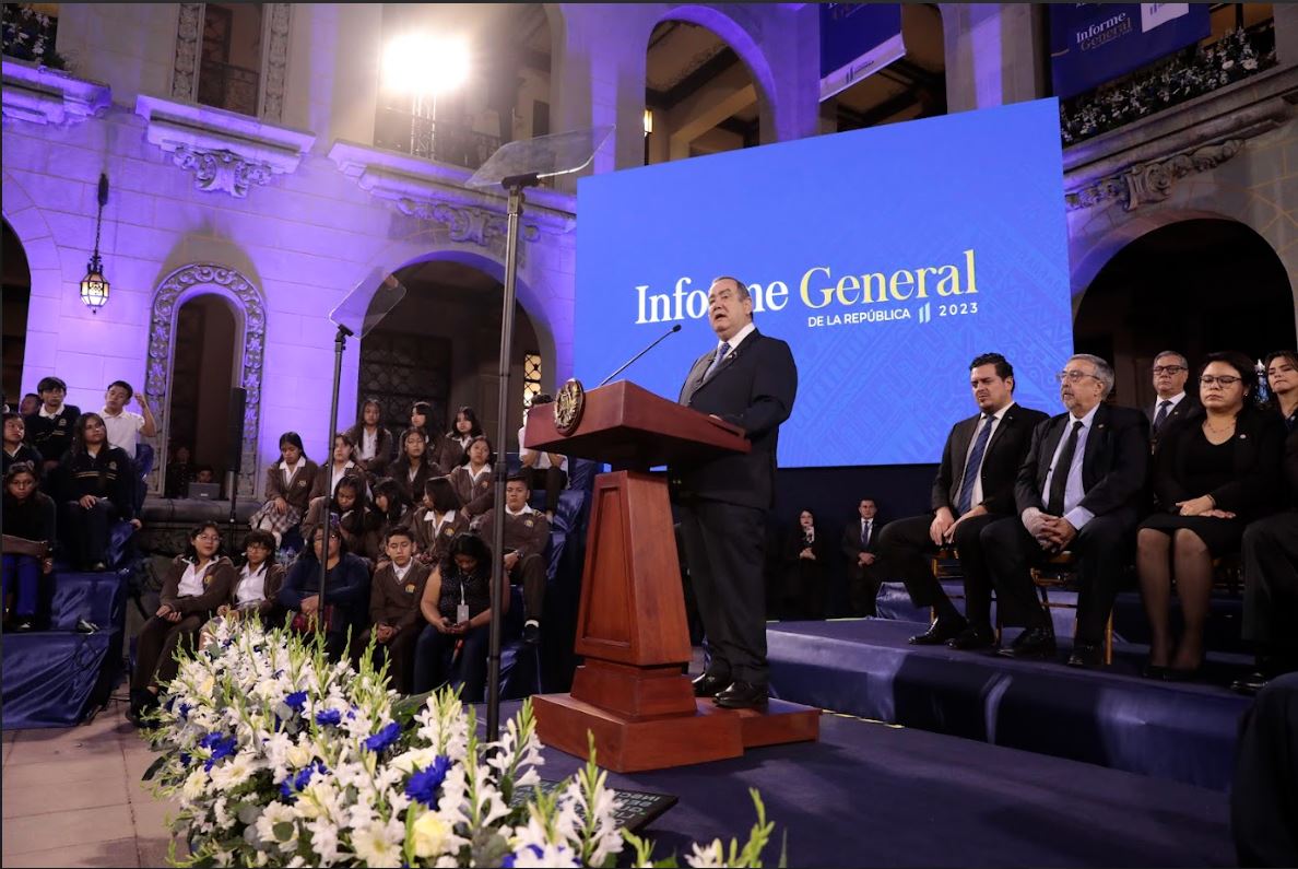 Presidente Alejandro Giammatei presenta el Informe General de la República 2023