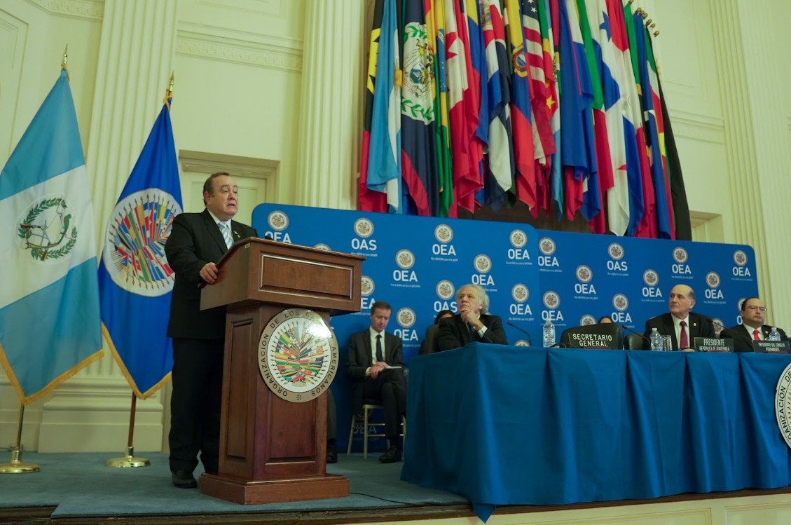 Presidente Giammattei destaca compromiso con la seguridad electoral en sesión de la OEA