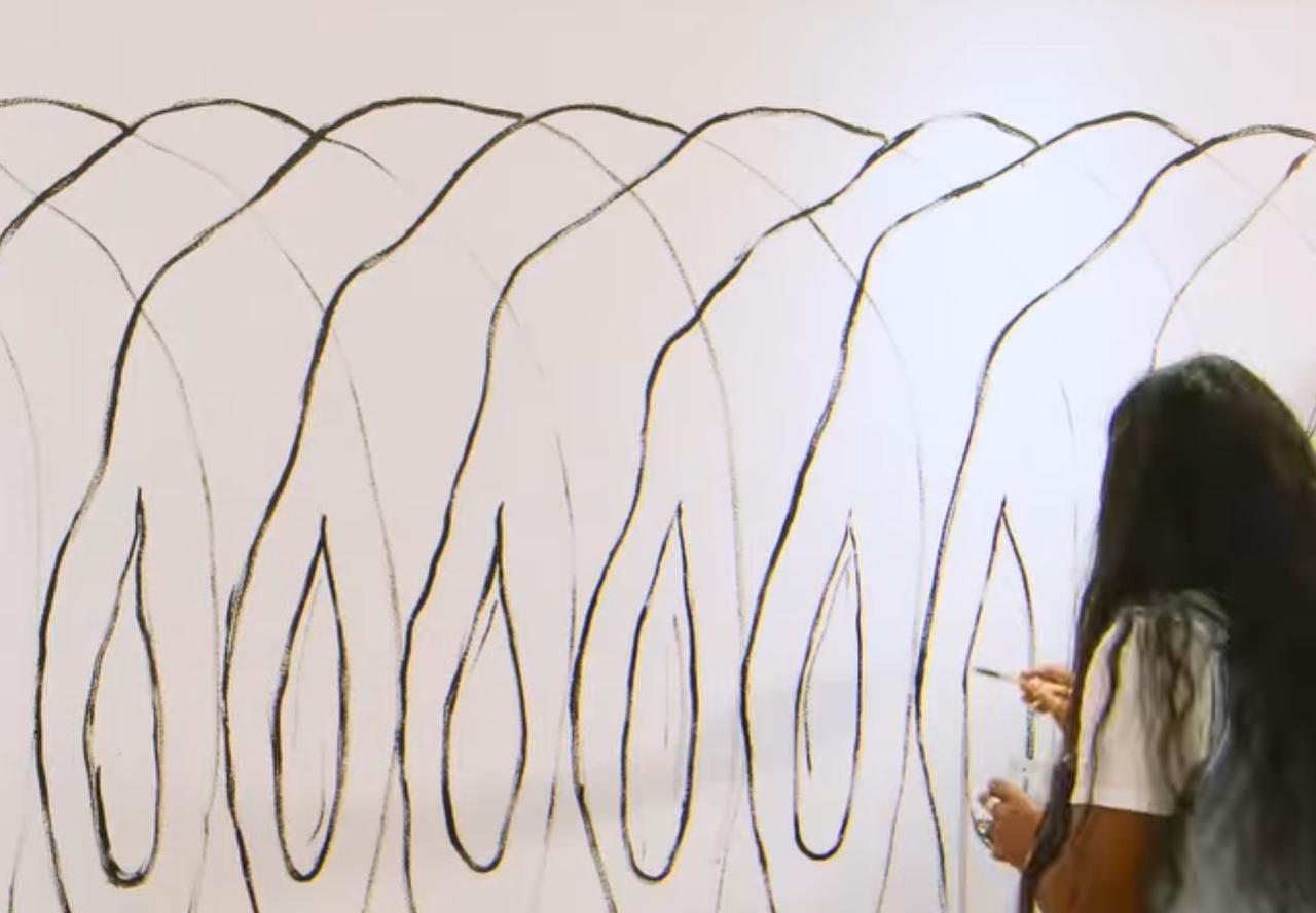 El mural tiene 25 frijoles que representan los 25 idiomas mayas. /Foto: Inguat