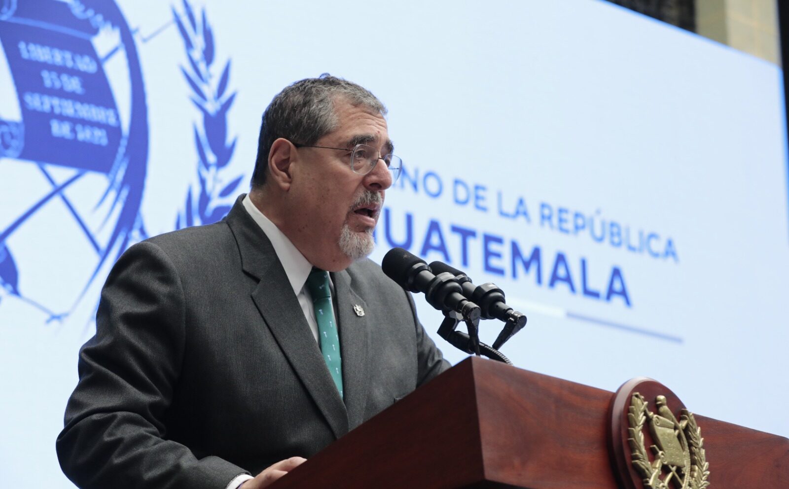 Presidente Arévalo refrendó su compromiso con el bienestar de los guatemaltecos. /Foto: Noé Pérez