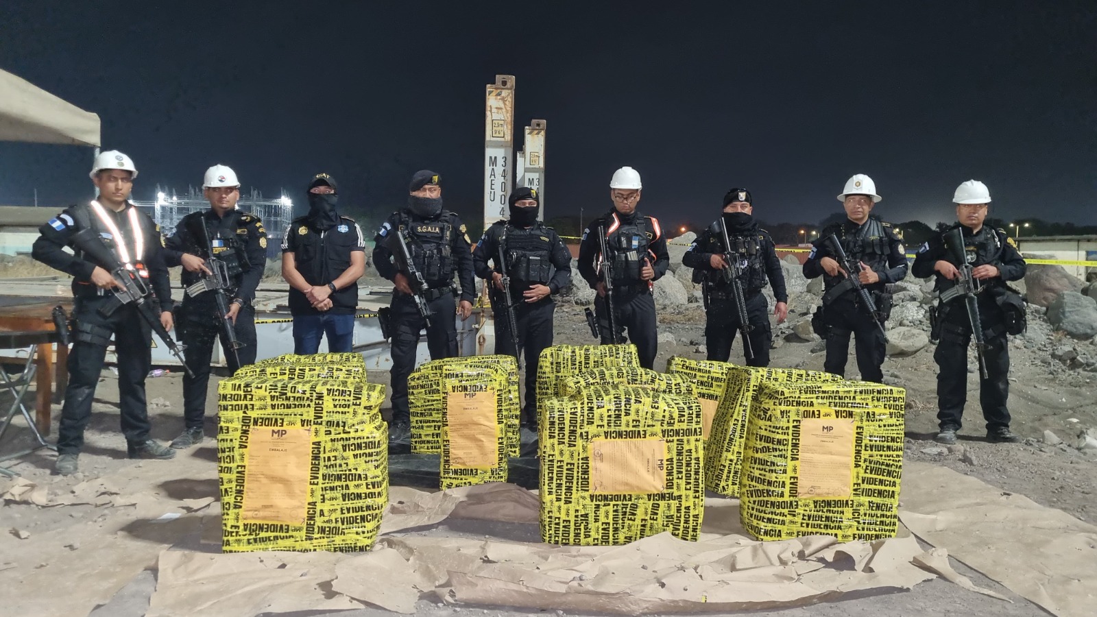 Autoridades decomisan 525 paquetes con cocaína en Puerto Quetzal
