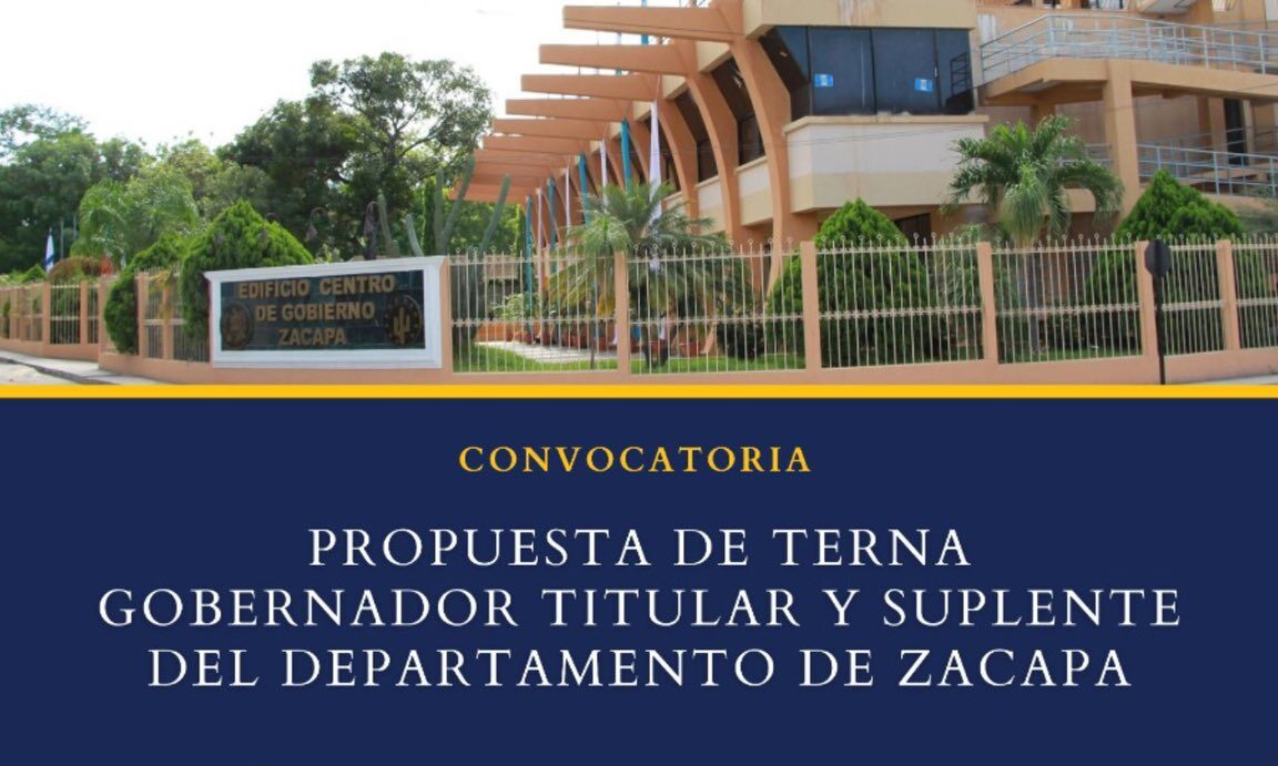 Zacapa publica nóminas de los 34 aspirantes al cargo de nuevo gobernador