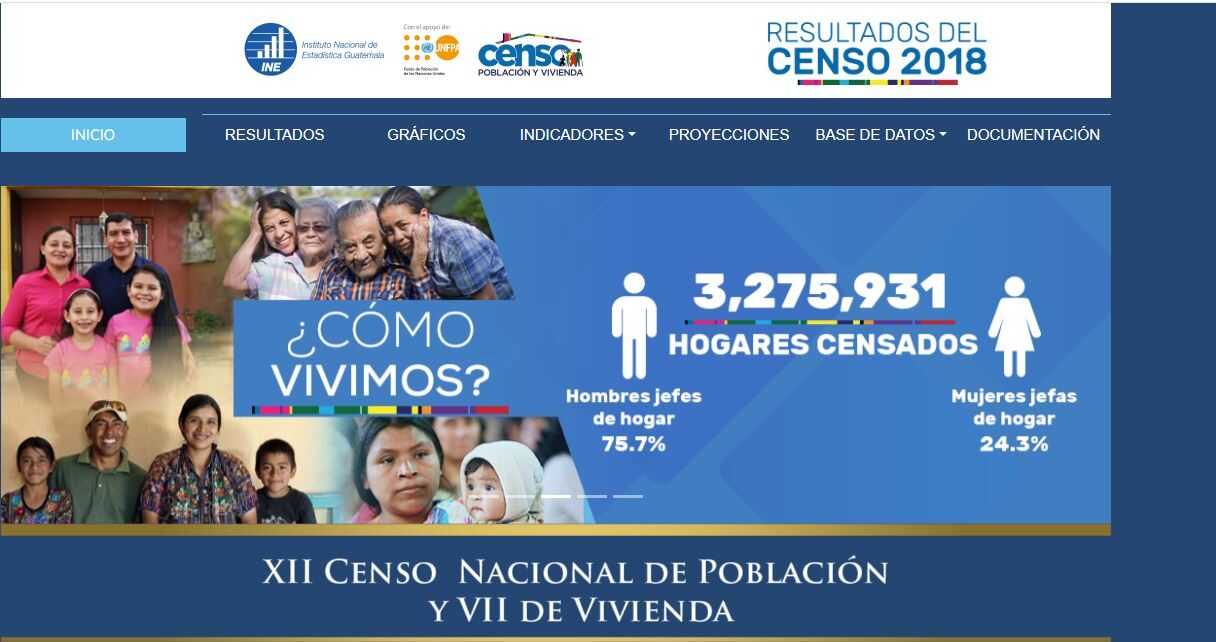 INE pone a disposición de la población la información del censo de población y vivienda