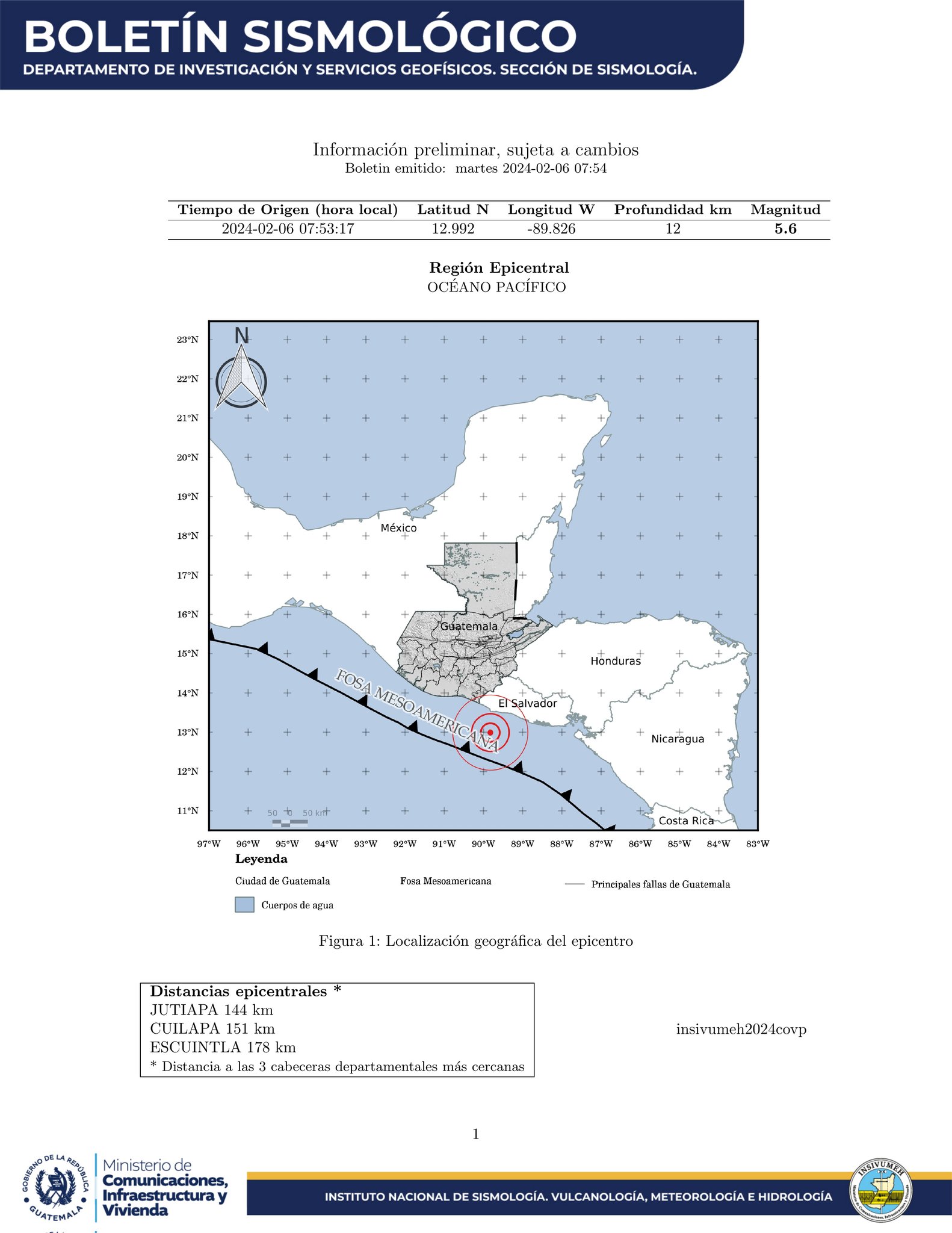 Sismo de 5.6 sorprendente a guatemaltecos este martes