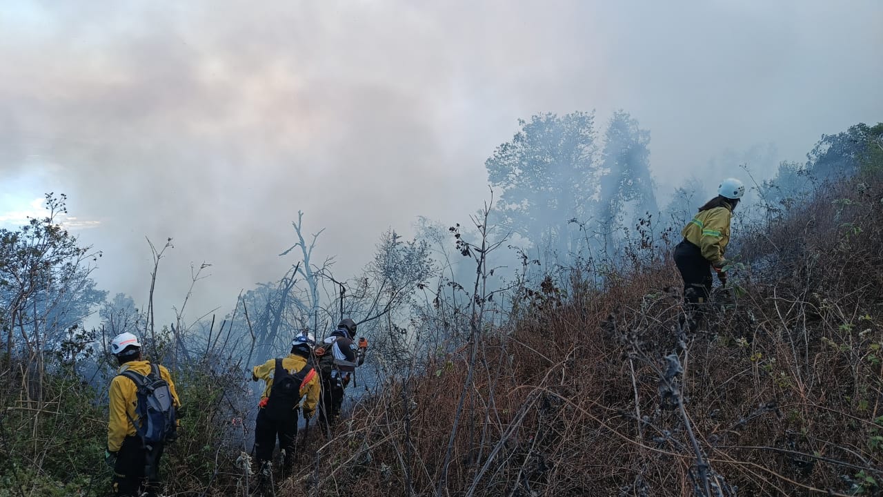 Sumarán helibalde al combate del incendio en el volcán de Agua