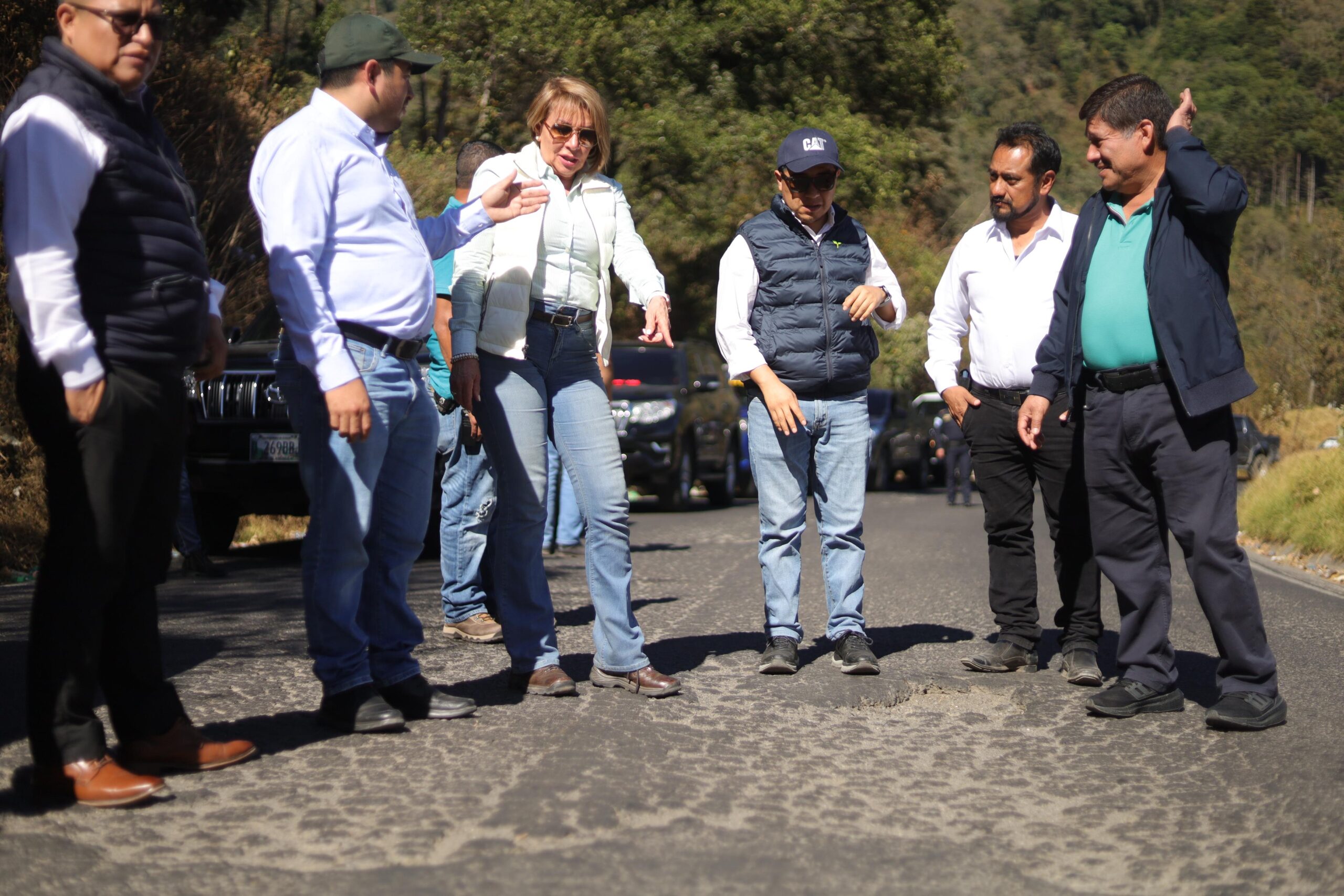 Autoridades constataron que la Ruta Nacional 12 Norte se encuentra en malas condiciones. /Foto: CIV