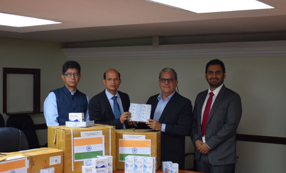 MSPAS recibe donativo de medicamentos por parte del Gobierno de la India