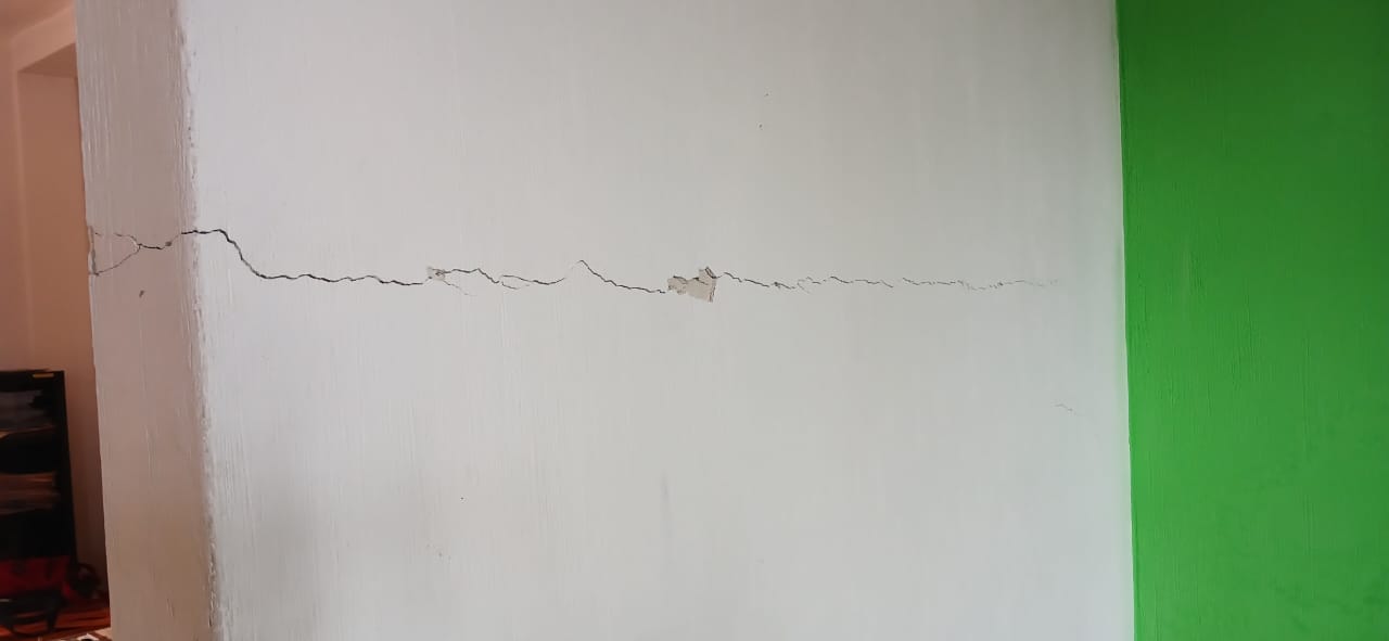 Sismo causó daños en la Academia de Lenguas Mayas de Uspantán, Quiché. /Foto: Conred
