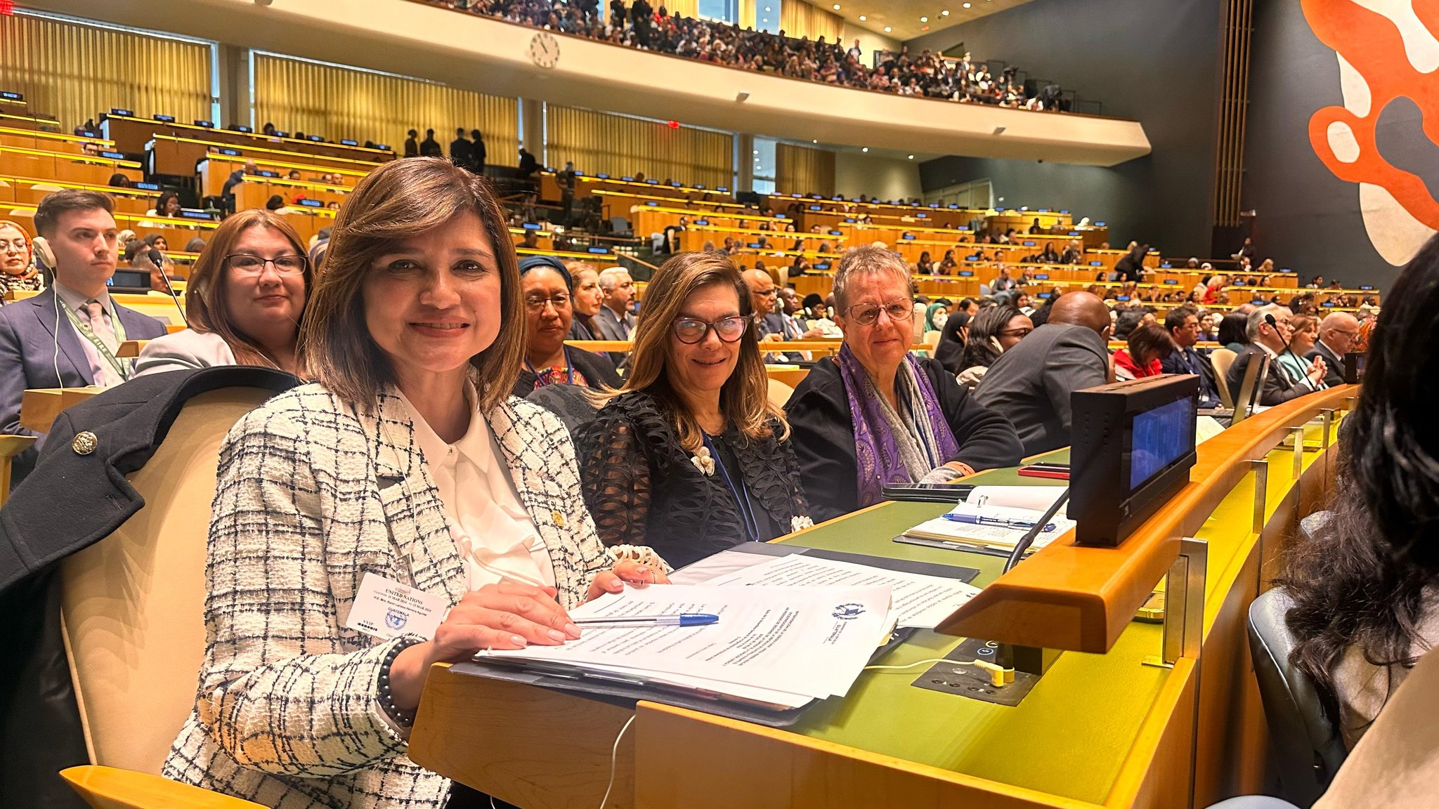 Delegación en el 68 periodo de sesiones de la Comisión de la Condición Jurídica y Social de la Mujer. /Foto: Vicepresidencia de la República