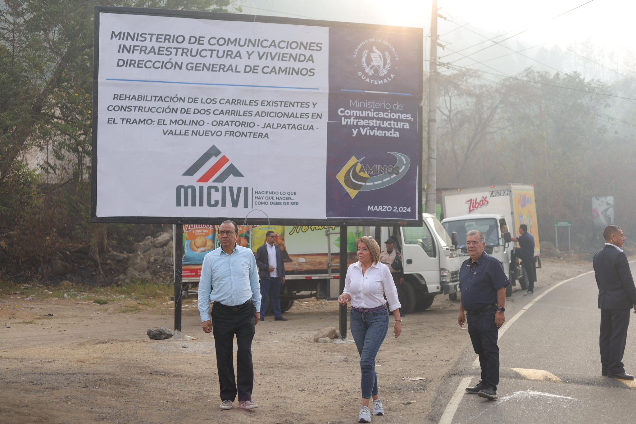 Rehabilitación de la ruta CA-8 El Molino, San Cristóbal, Jutiapa. /Foto: CIV