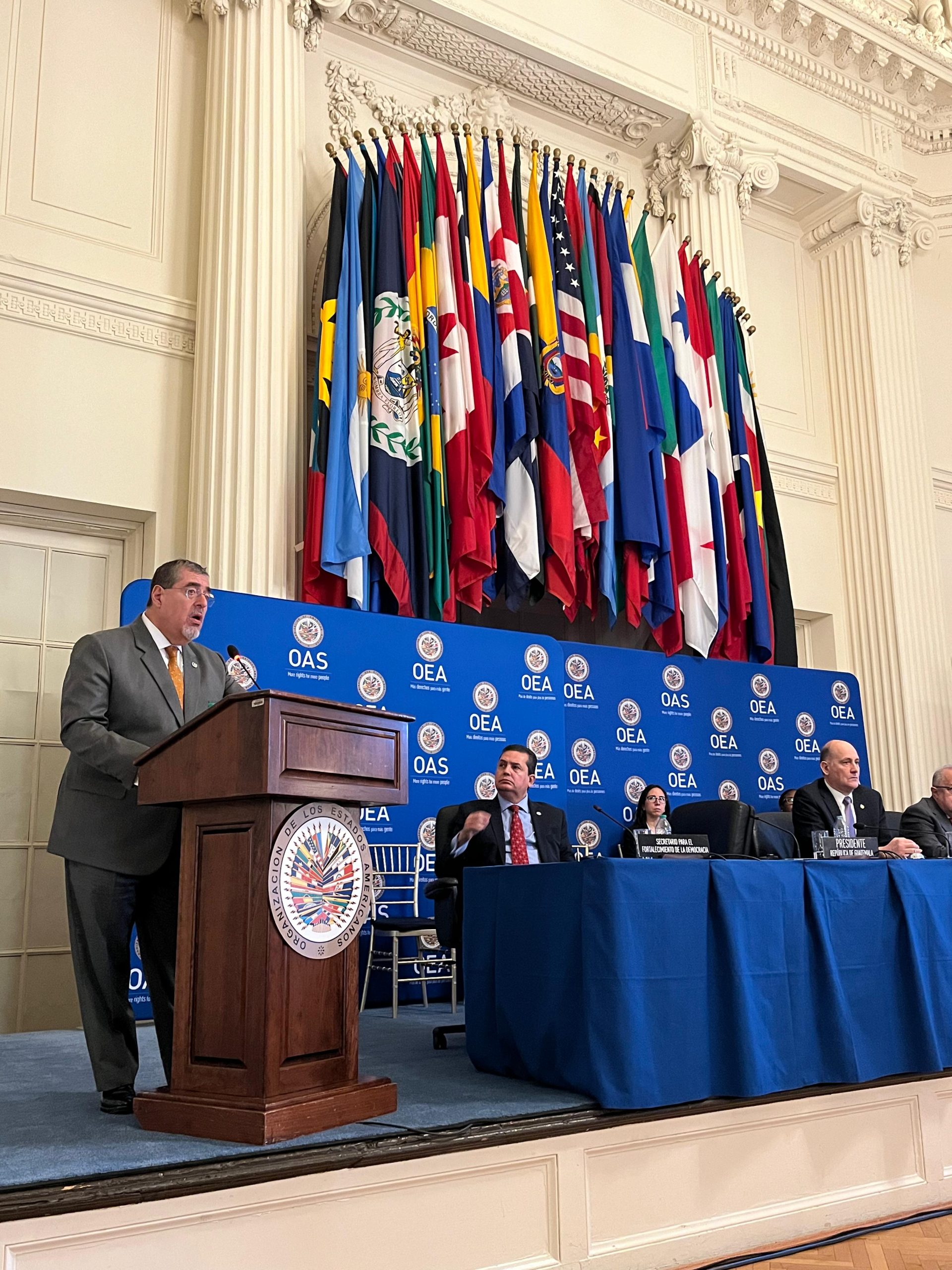 Presidente ante la OEA: “Cuenten ustedes con nosotros, nosotros seguiremos contando con ustedes”