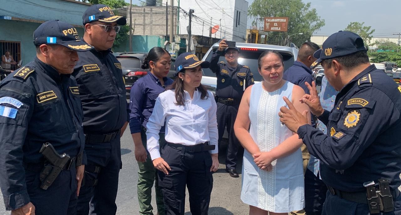 Viceministra supervisa operativos contra extorsiones en Escuintla