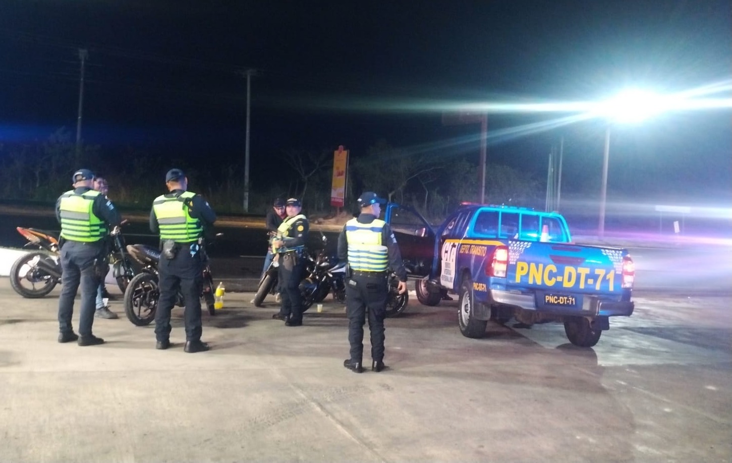 Operativos nocturnos de la PNC reducen significativamente las carreras clandestinas