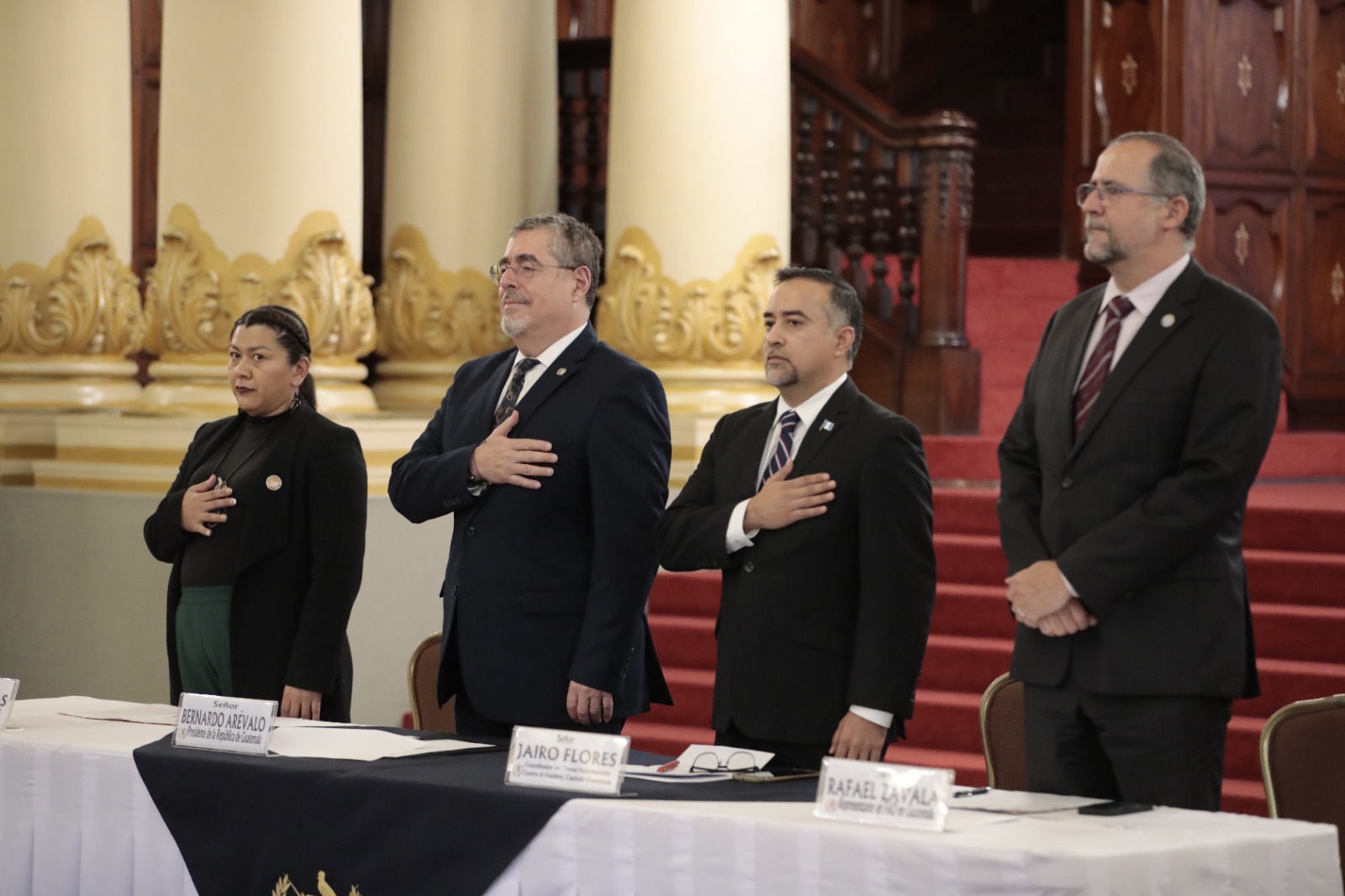 Presidente Bernardo Arévalo presente en la reunión del Frente Parlamentario contra el Hambre. /Foto: Noé Pérez