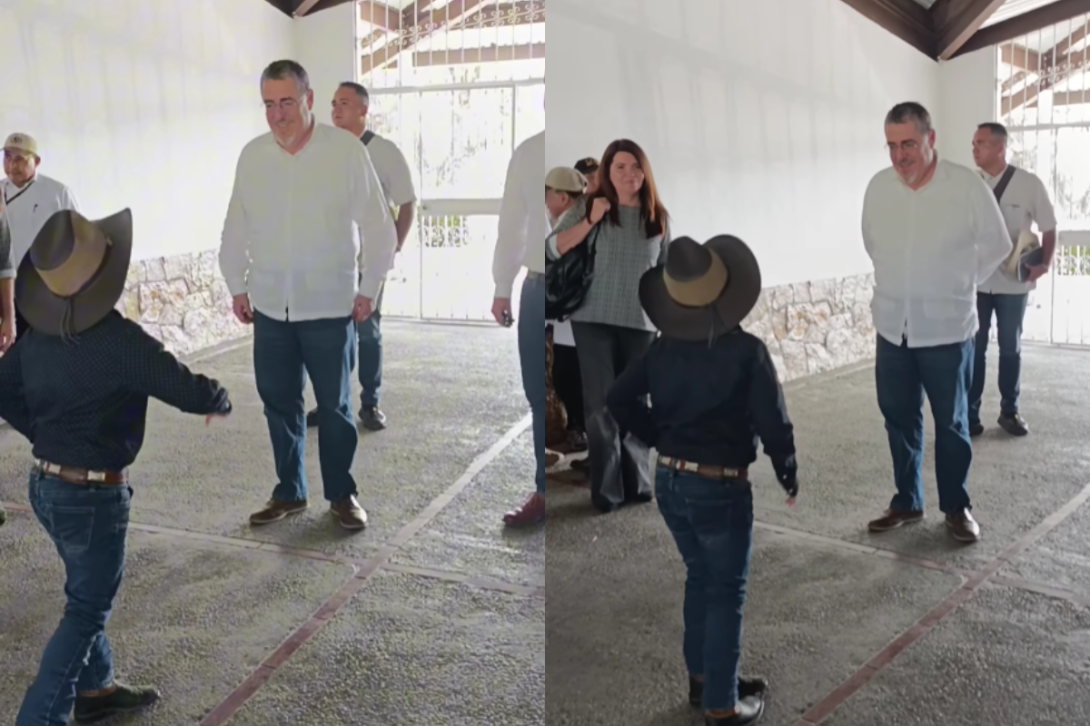 Alex, el niño de Izabal que recibió al presidente Bernardo Arévalo