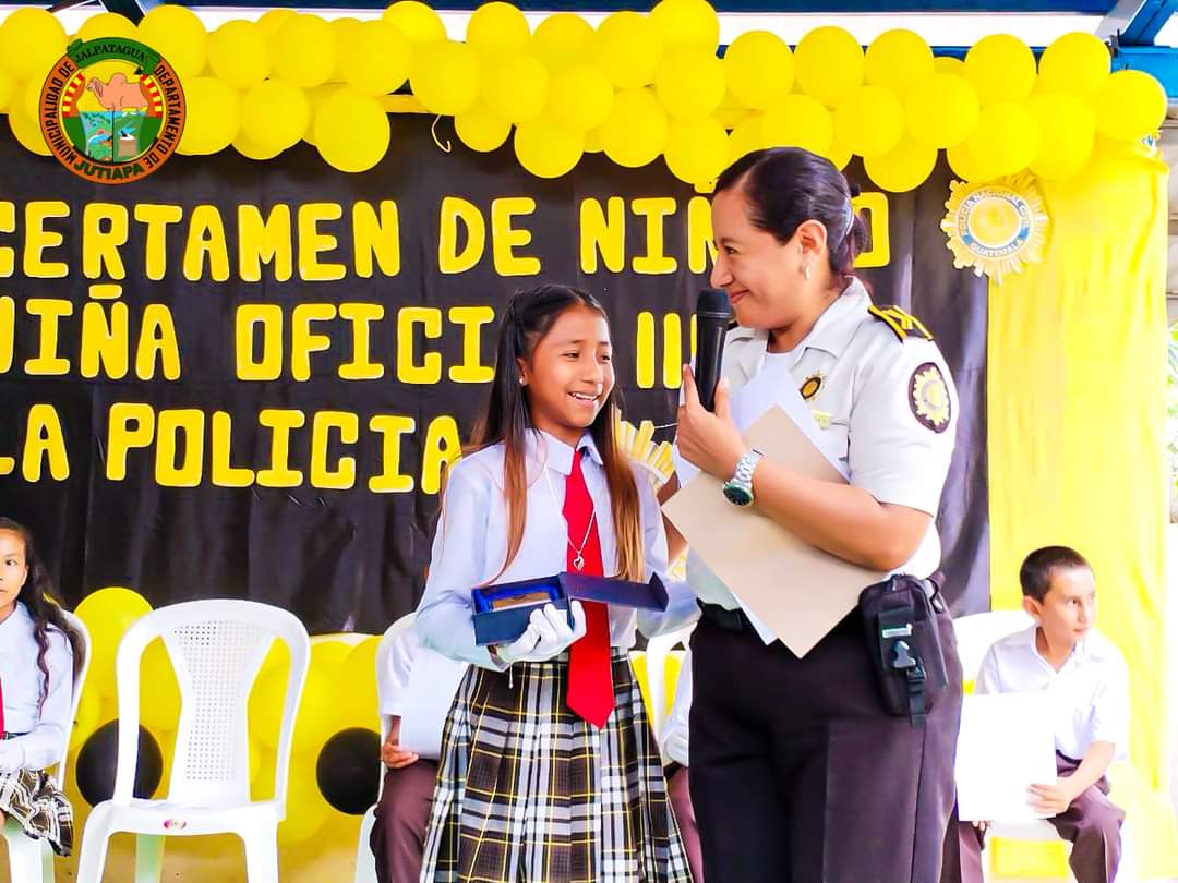 Celebran certamen Niño(a) Oficial III de la PNC en Jalpatagua, Jutiapa