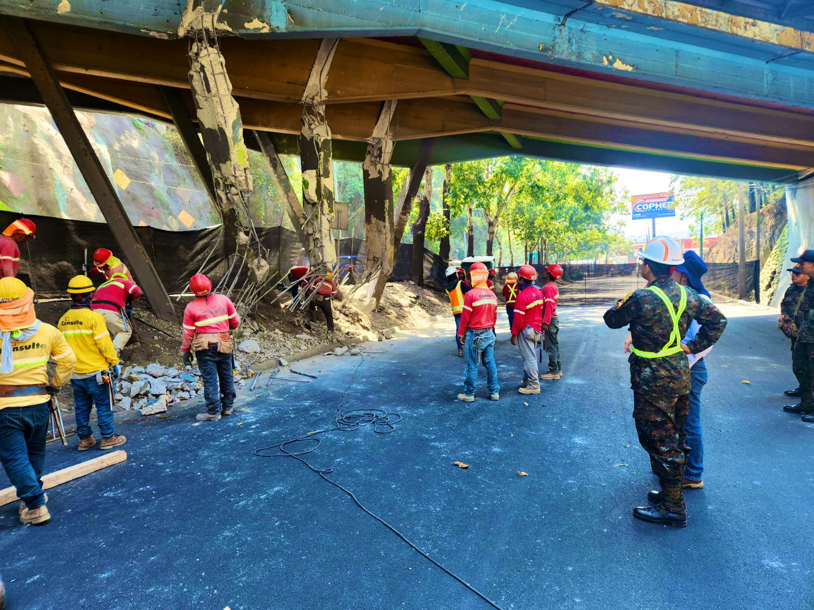 Comuna capitalina demolerá puente Adolfo Mijangos y construirá uno nuevo. / Foto: Ejército de Guatemala.