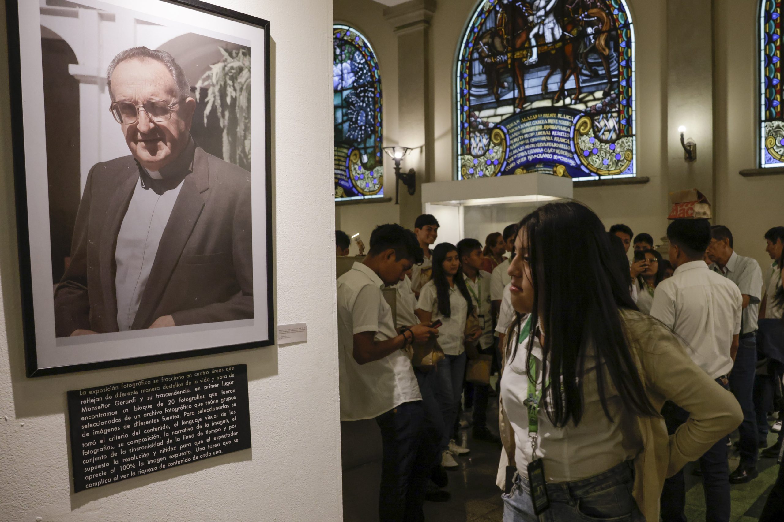 Exposición sobre monseñor Gerardi, en el Palacio Nacional de la Cultura. / Foto: Dickéns Zamora.