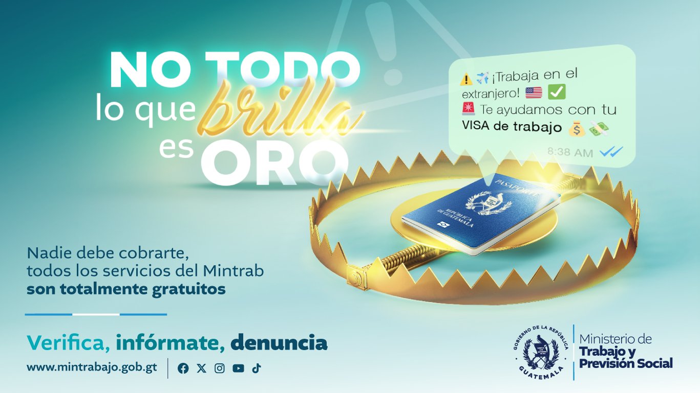 La campaña que impulsa el Mintrab para evitar estafas por visas temporales.