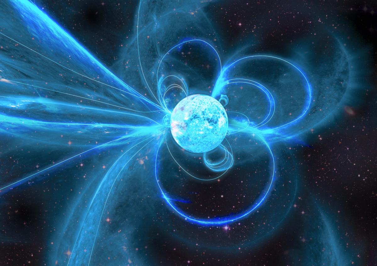 Observan una rara llamarada gigante procedente de un magnetar de fuera de la Vía Láctea
