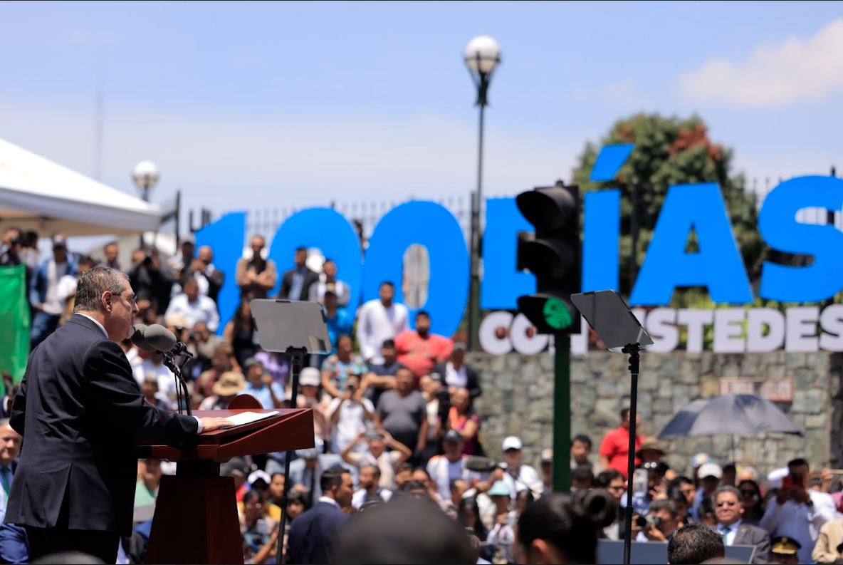 Presentación de los avances de los 100 días del Gobierno del presidente Bernardo Arévalo.