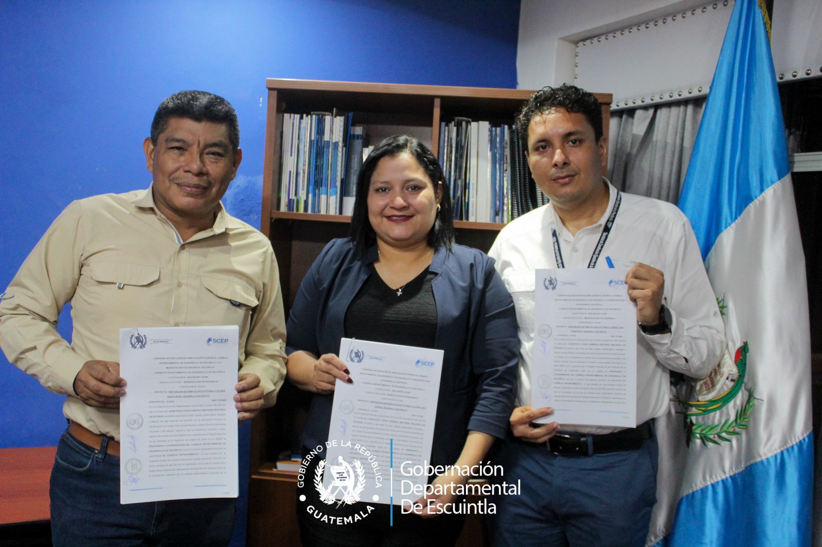 Firman convenios para ejecutar proyectos en Escuintla, Masagua, Tiquisate, Siquinalá y Sipacate