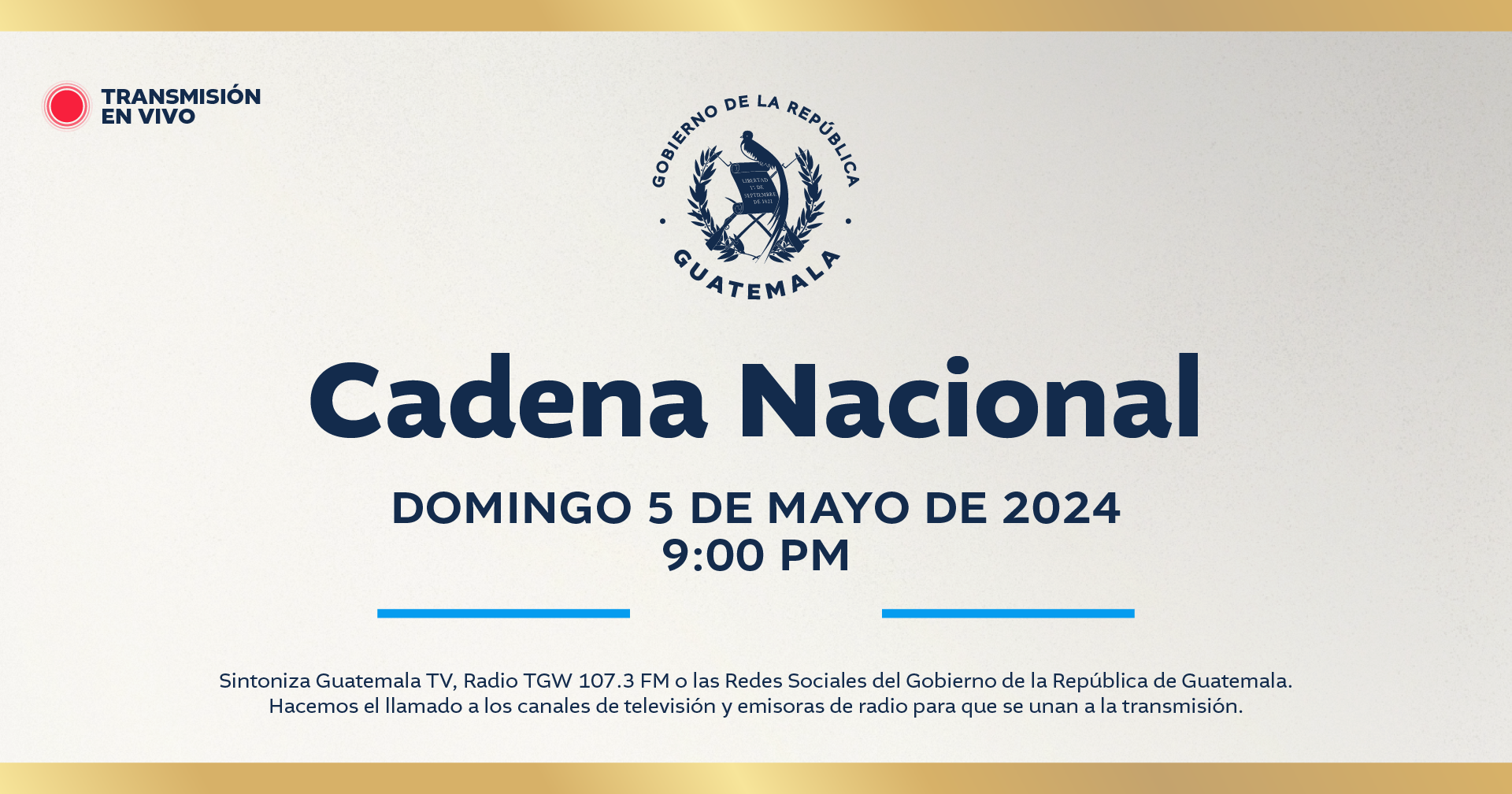 Presidente Arévalo anuncia su primera cadena nacional